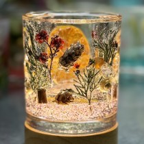 香氛花藝雙層蠟杯-聖誕
